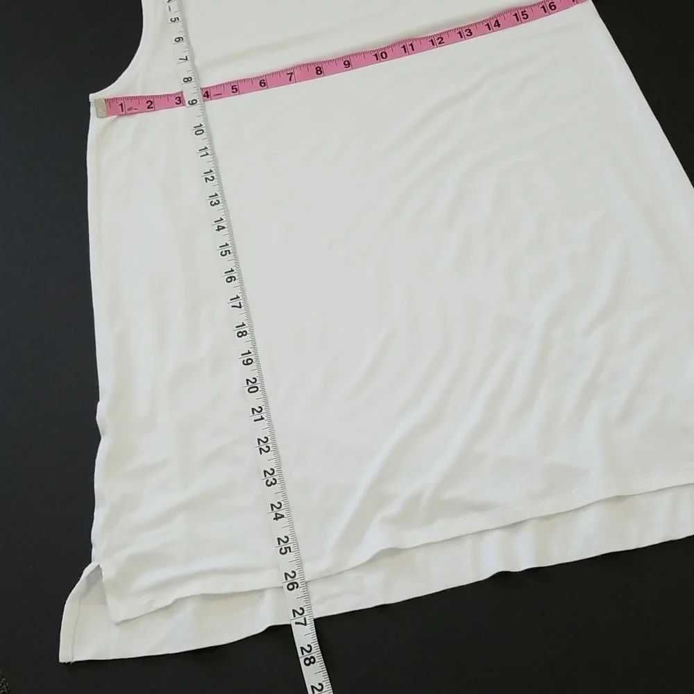 J. Jill Wearever White Tank Top Small - Picture 5 of 8
